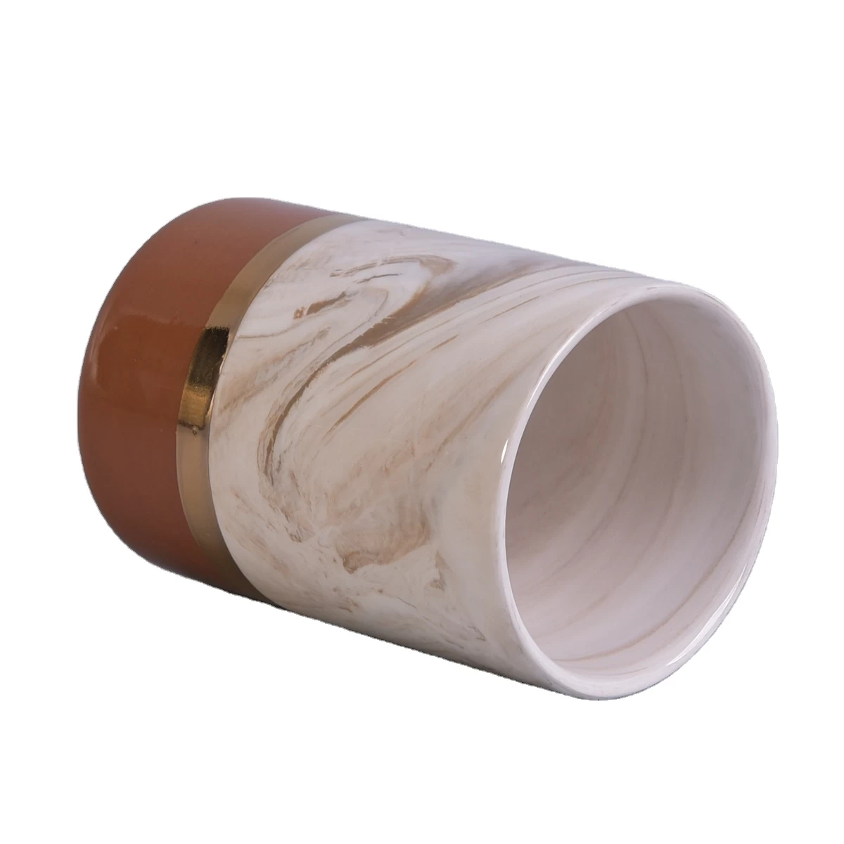 Sunny design amber cylinder votive ceramic candle holders in bulk