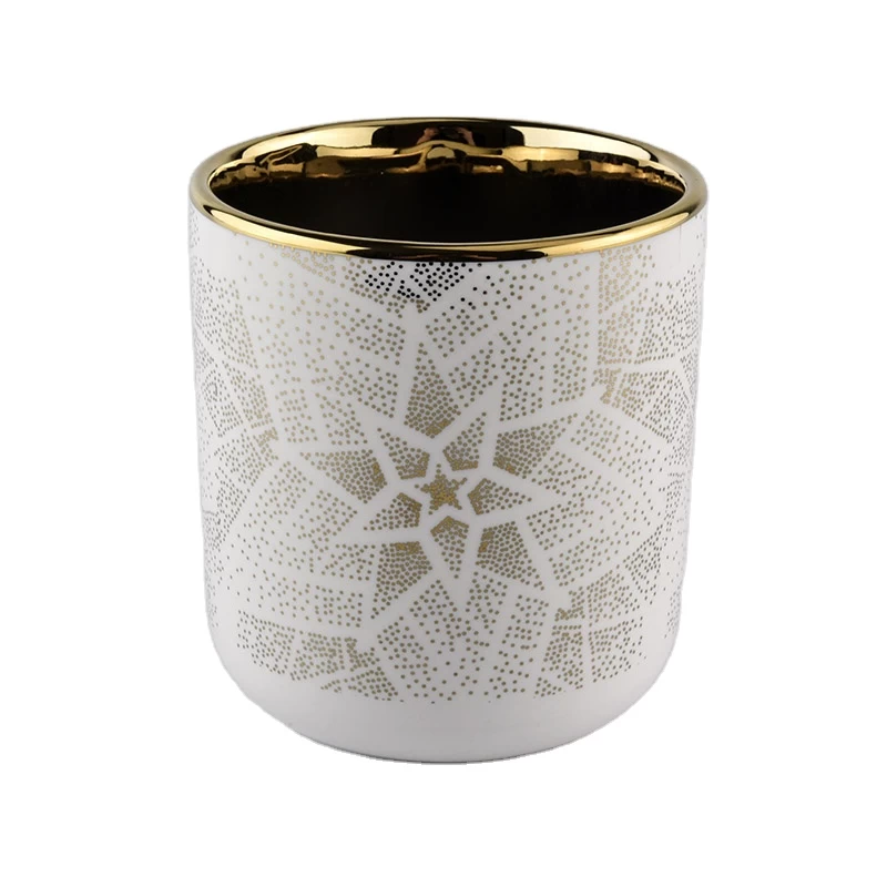 Sunny custom empty decorative white cylinder ceramic candle jars