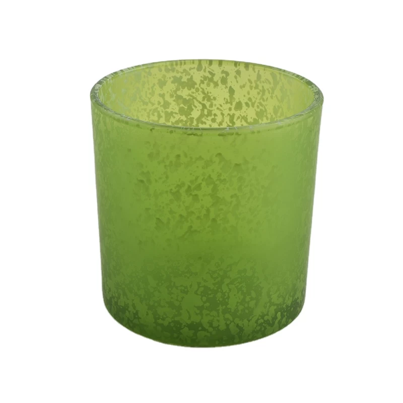 14oz green decoration glass candle jars candle vessel