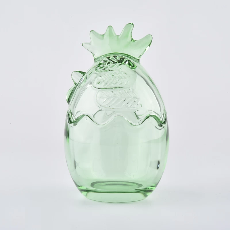 4oz luxury glass candle jar with lid