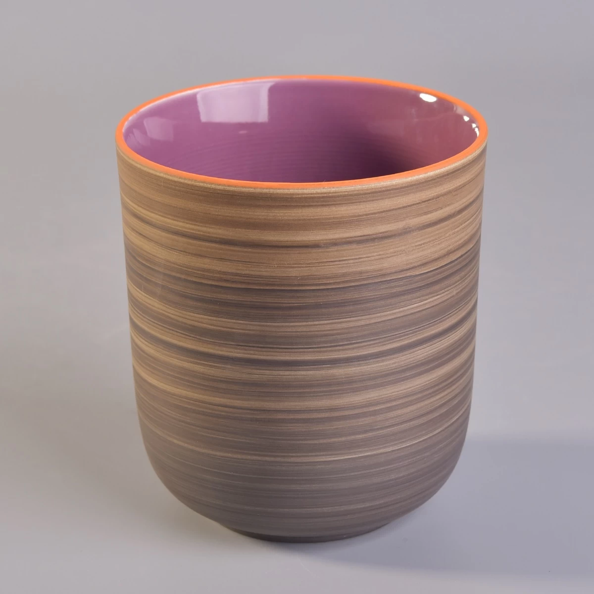 New design amber luxury empty handmade ceramic candle jars 8oz 10oz