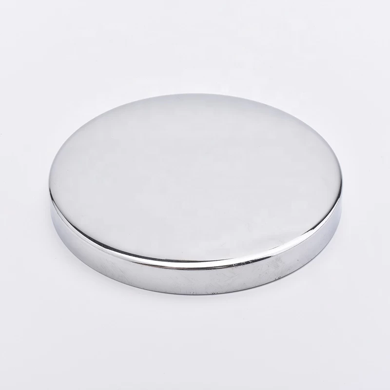 Wholesales customized round silver golden metal lid cover for candle holder
