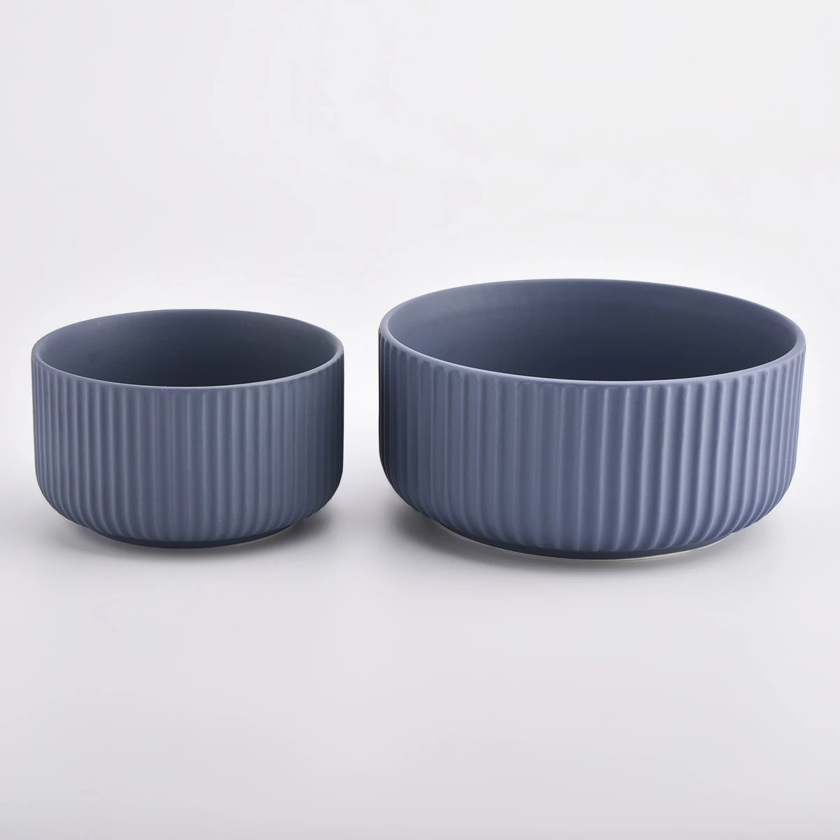 luxury blue stripe ceramic candle jars