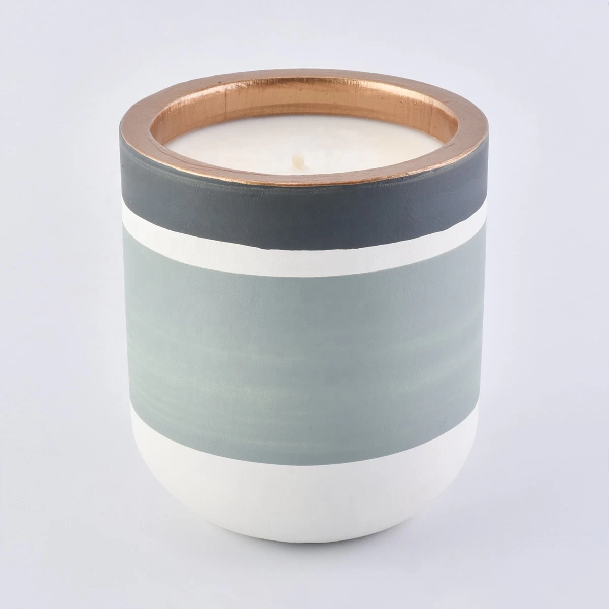 Bulk Custom logo luxury concrete candle cement jar holders