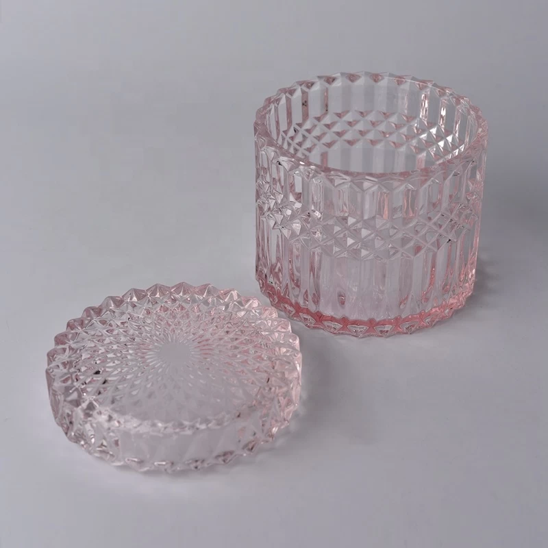 wedding decor glass candle containers with lids