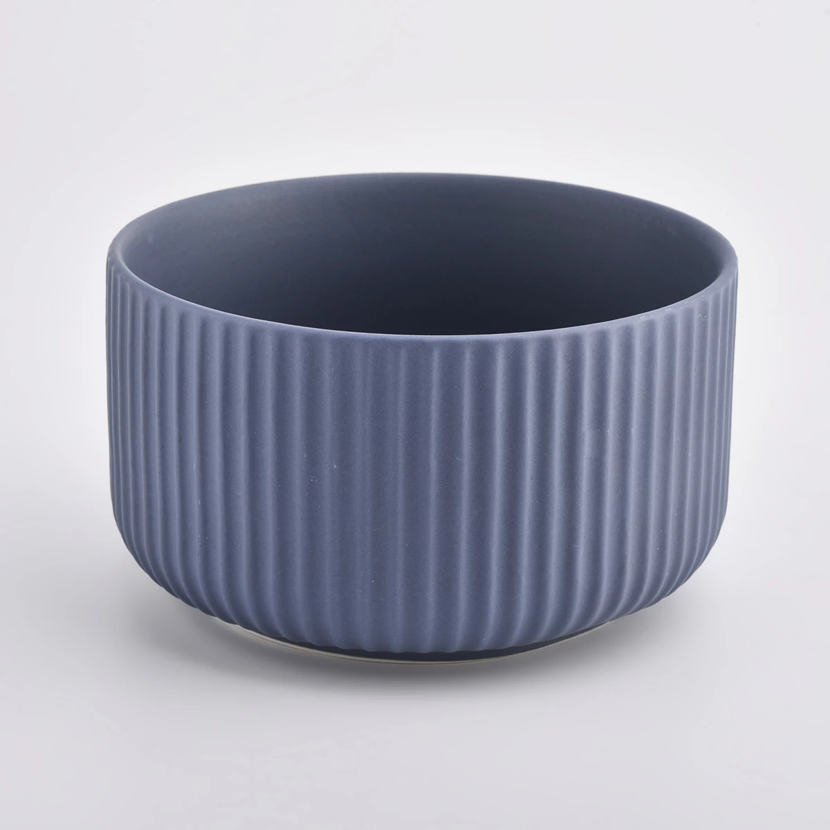luxury blue stripe ceramic candle jars