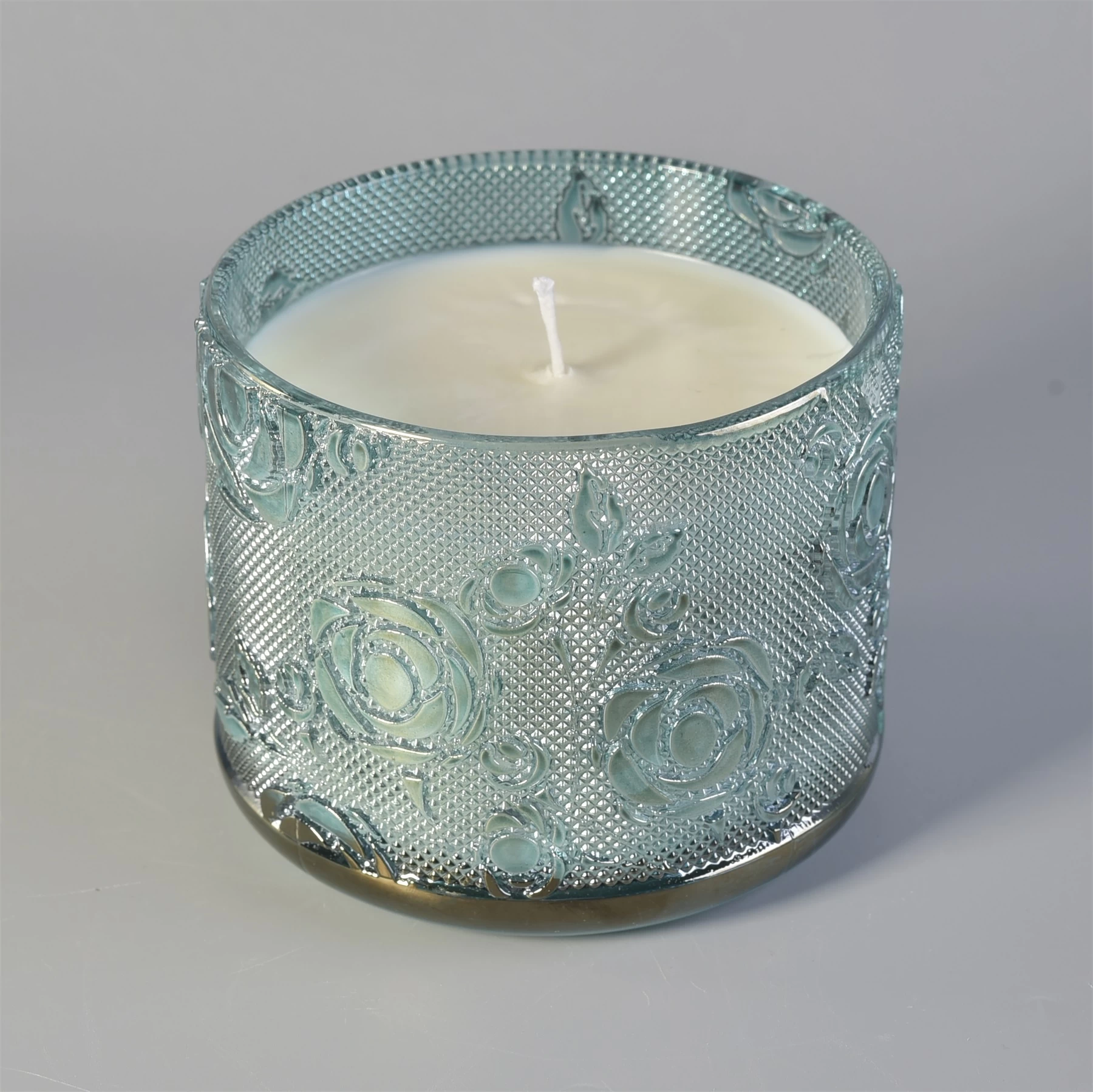 Home decoration rose luxury votive glass candle holders