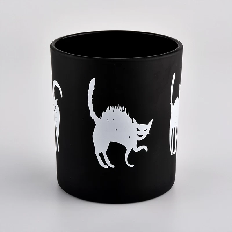 hot sales black 7oz candle container glass