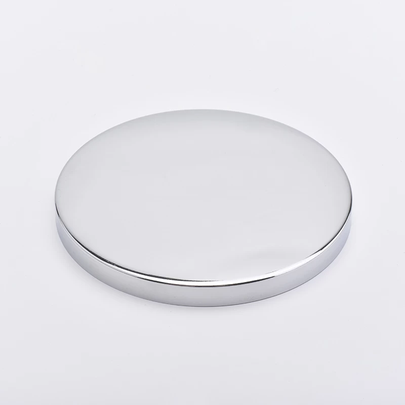 Silver color tin lids for candle holders