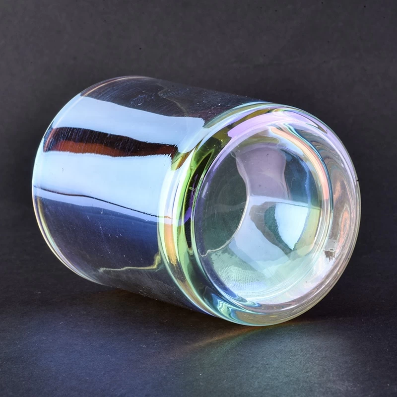 Suppliers Hot selling iridescent luxury glass candle jar