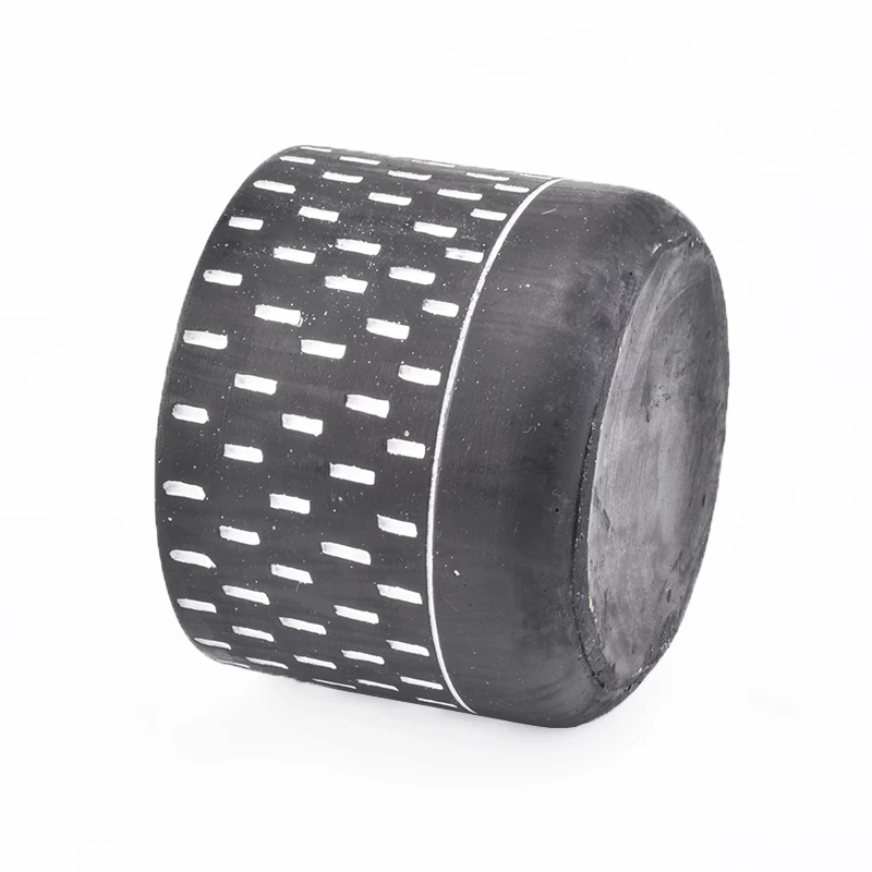hot sales black cement candle holders