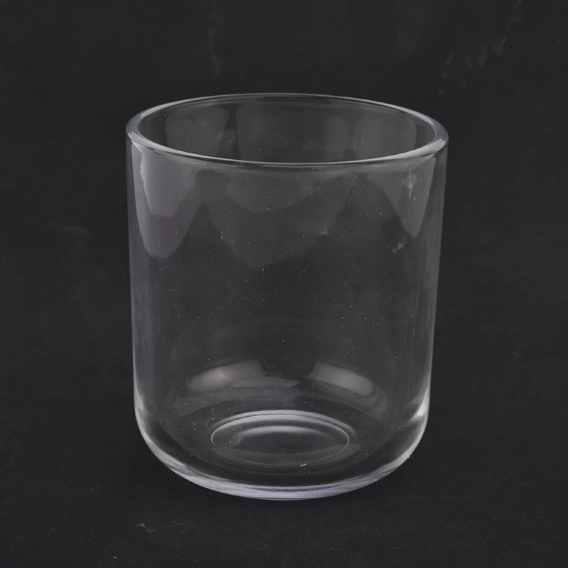 luxury round bottom clear glass candle jars
