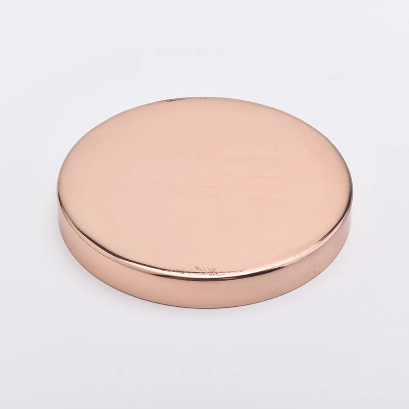 Stainless steel metal lid for candle jars