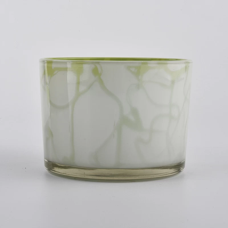 New decoration for 3 wick glass candle containers