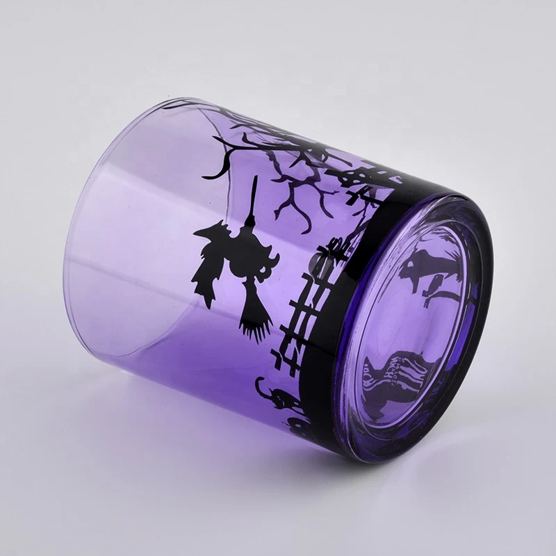 Sunny Suppliers halloween luxury glass candle jar holders party decor