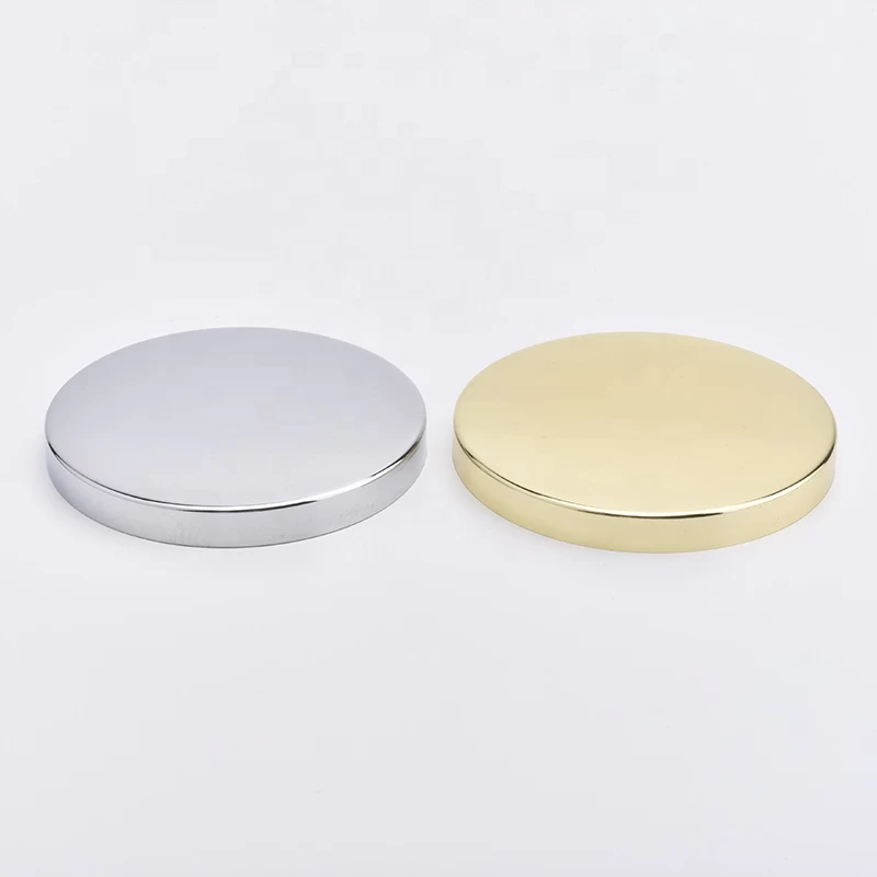 Wholesales customized round silver golden metal lid cover for candle holder