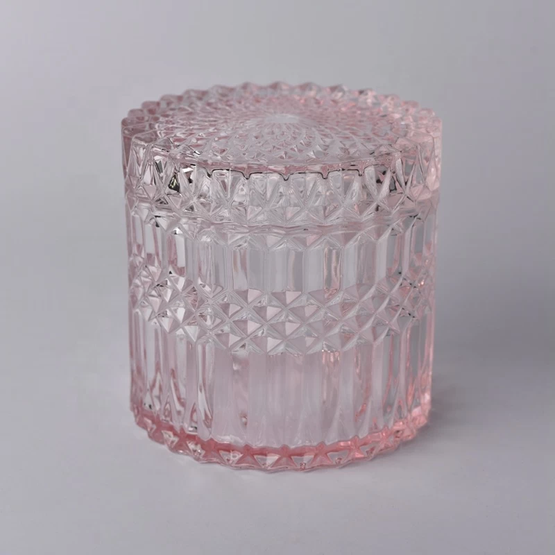 wedding decor glass candle containers with lids
