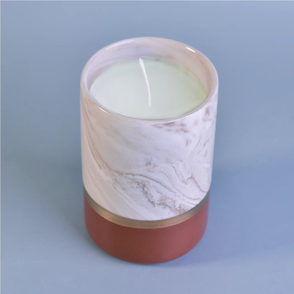 Sunny design amber cylinder votive ceramic candle holders in bulk