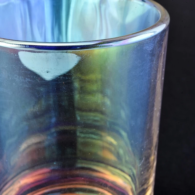 Suppliers Hot selling iridescent luxury glass candle jar