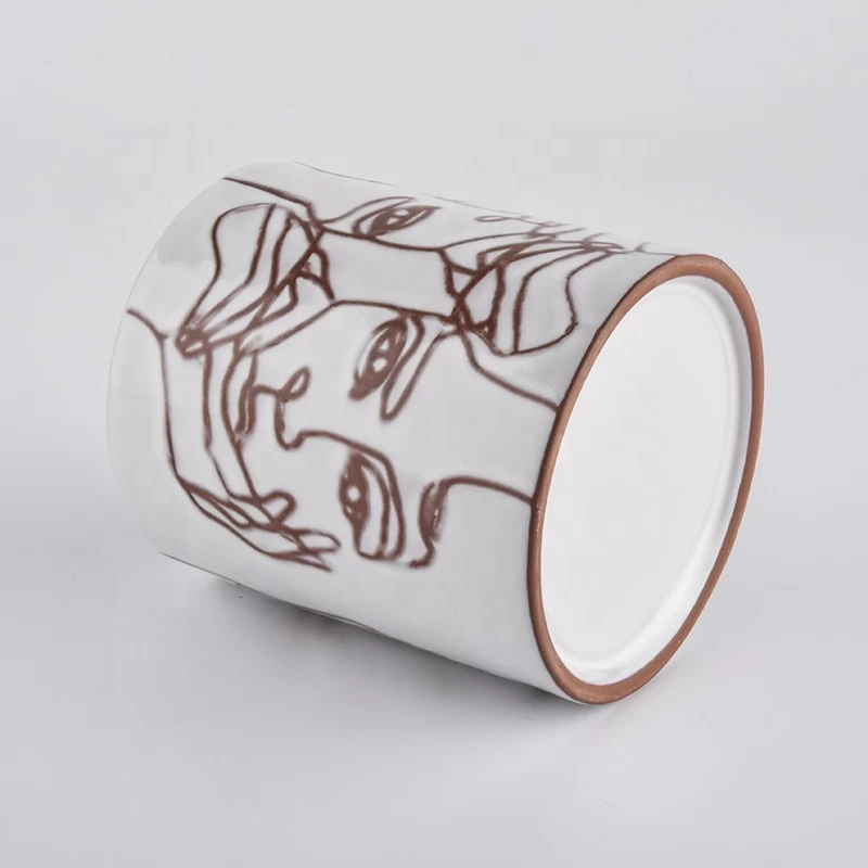 Ceramic candle holder with custom design
