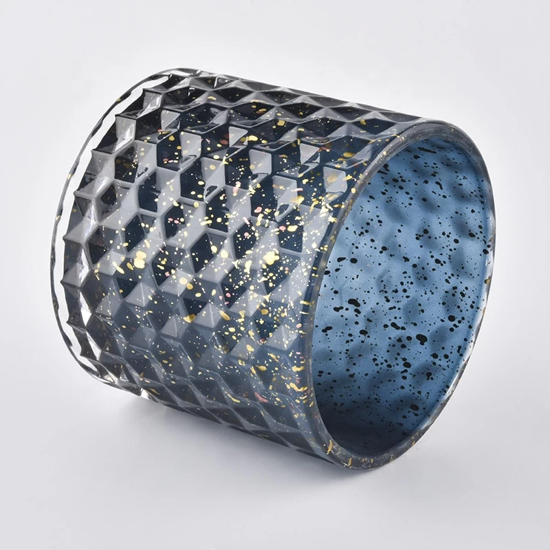 home decor luxury woven glass candle jar