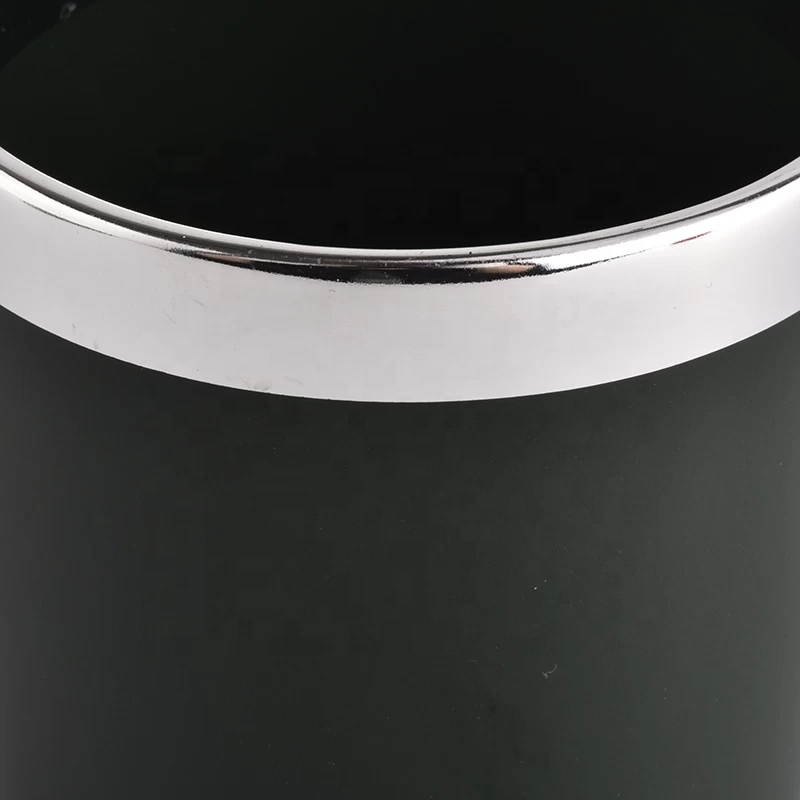 luxury black ceramic candle jar