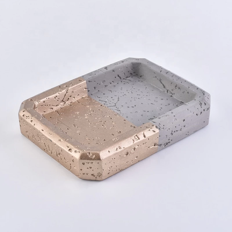 4pcs Concrete bath accessories sets bottle soap dish tumbler