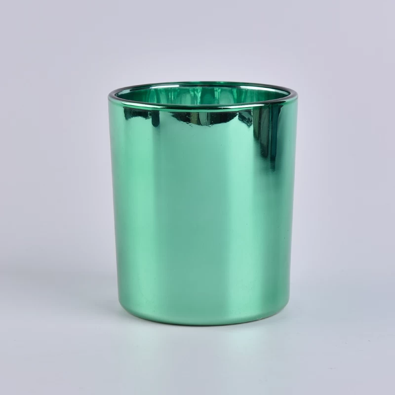metallized glass candle jar