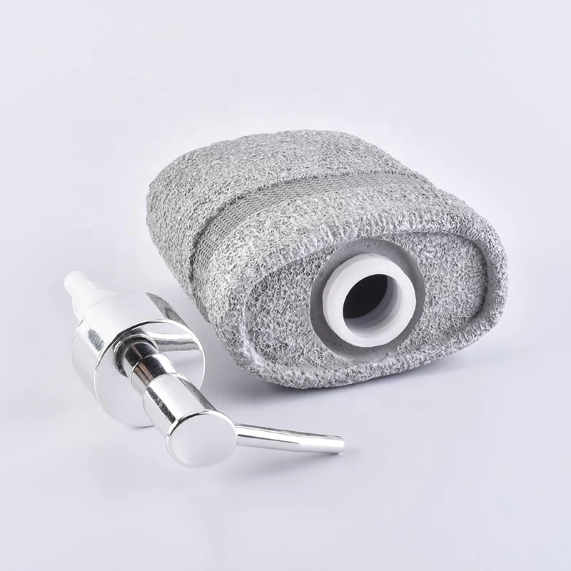 Luxury grey cement bathroom accessories four sets hotel home use