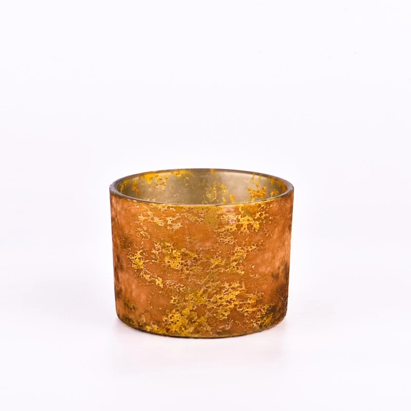 Wholesale 12oz foil gold glass candle jars manufacturers