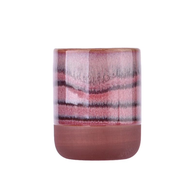 6oz round bottom votive ceramic candle jars