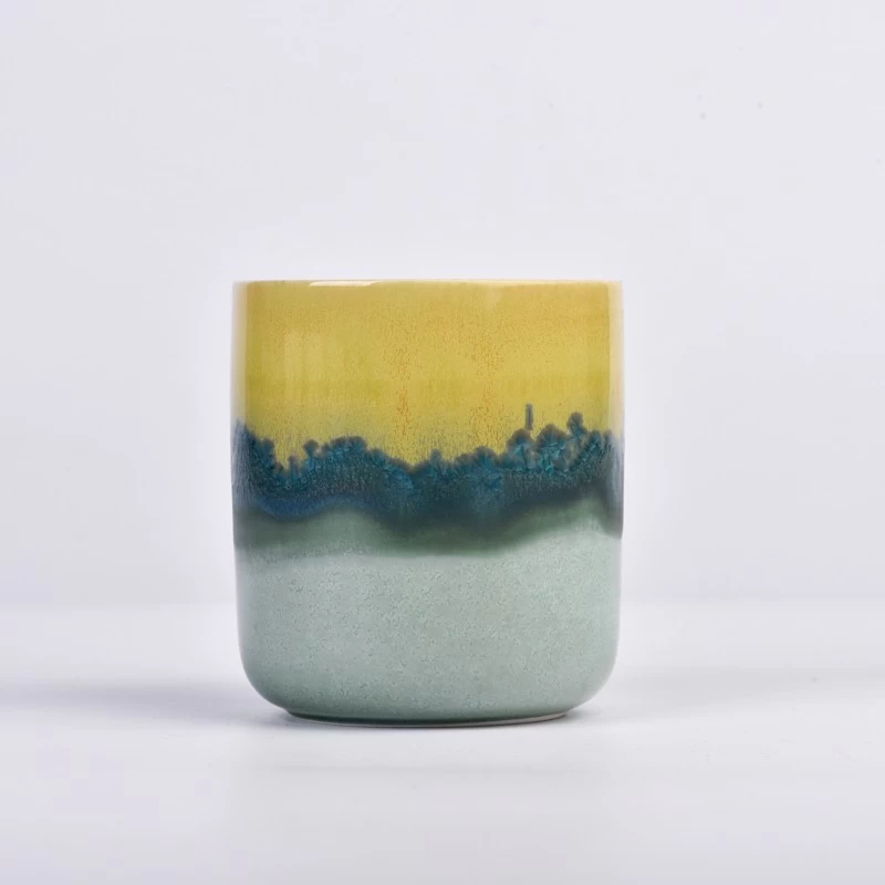 Wholesale round 10oz ceramic candle vessel