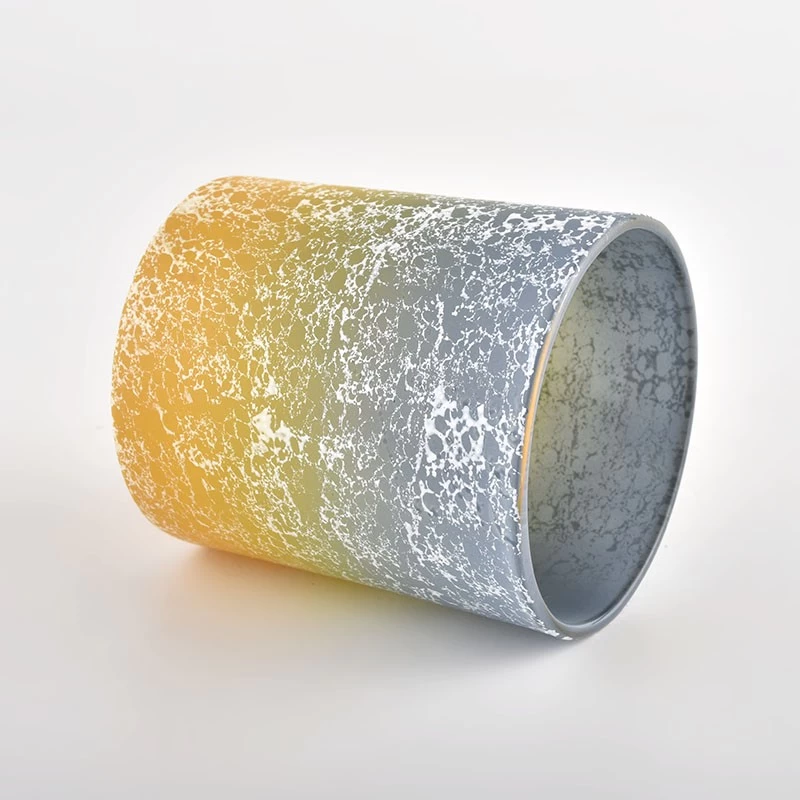 gradient color glass candle jars vessel handmade candle holder