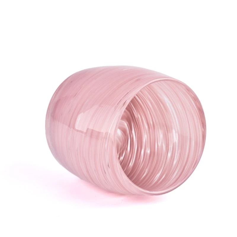 403ml pink luxury glass candle jar for candle making