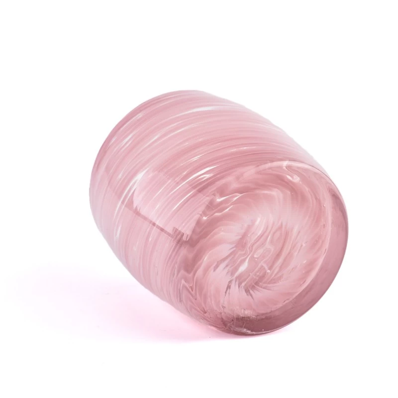 403ml pink luxury glass candle jar for candle making