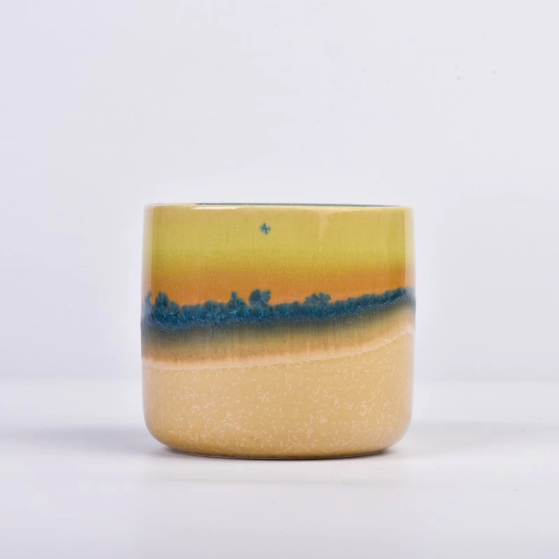 Custom empty ceramic candle jars for home decor