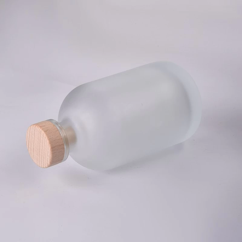  frosted reed diffuser bottle with wooden stopper wholesale
