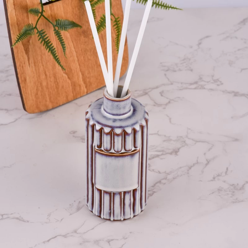 Luxury Cylinder Ceramic reed diffuser with Home Decor 