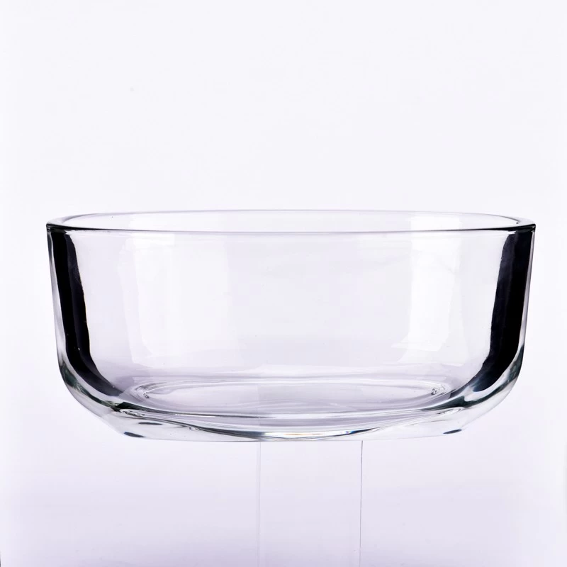 20oz wax large oval shape glass candle jar