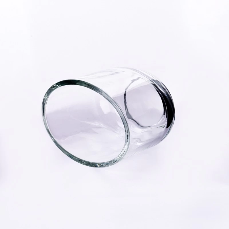 16oz filled wax oval glass candle vessels