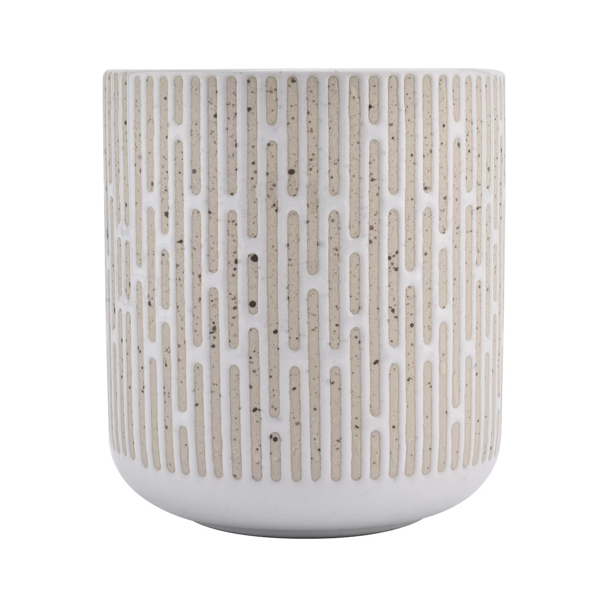 Modern Design Ceramic Candle Vessels Unique Manual Ceramic Candle Jars For Decoration