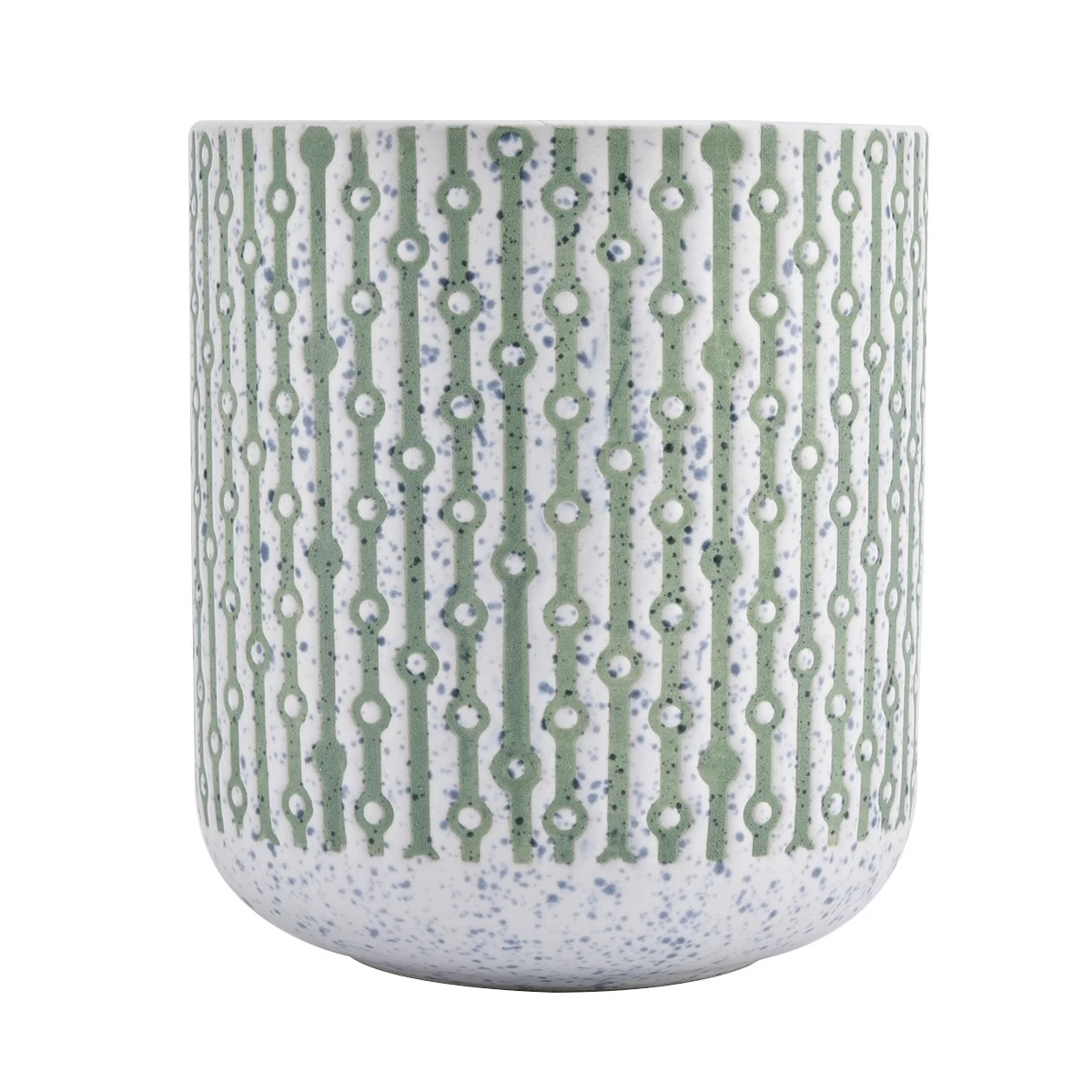 Empty Ceramic Candle Jars Wholesale Custom Beautiful Printing Ceramic Candle Vessels