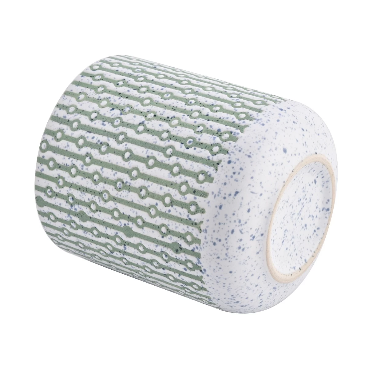 Puste ceramiczne słoiki na świece Hurtowe niestandardowe piękne ceramiczne naczynia na świece z nadrukiem
