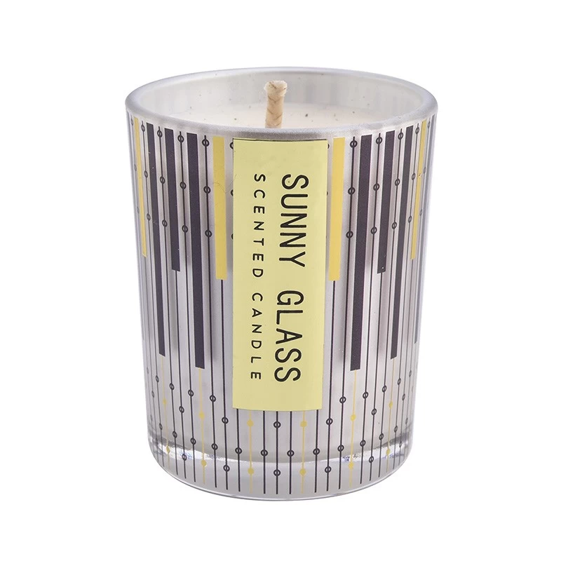 Luxury custom piano with UU floral paper glass candle jar for candle making - COPY - w79w6n