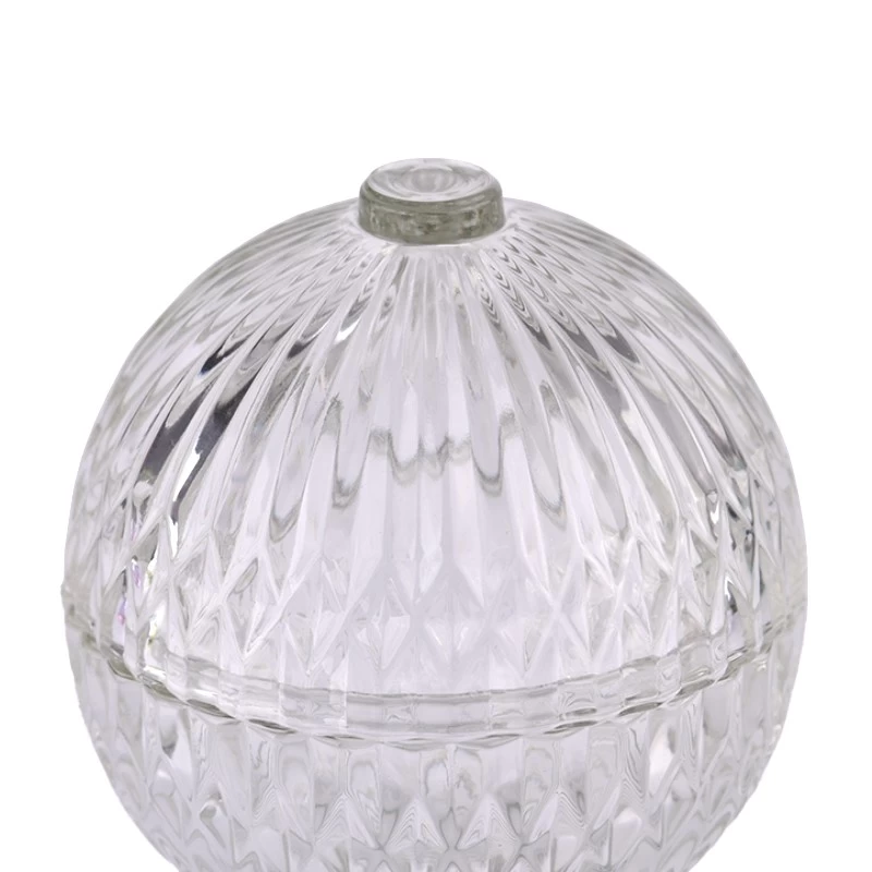 clear round shape glass candle jar wholesale