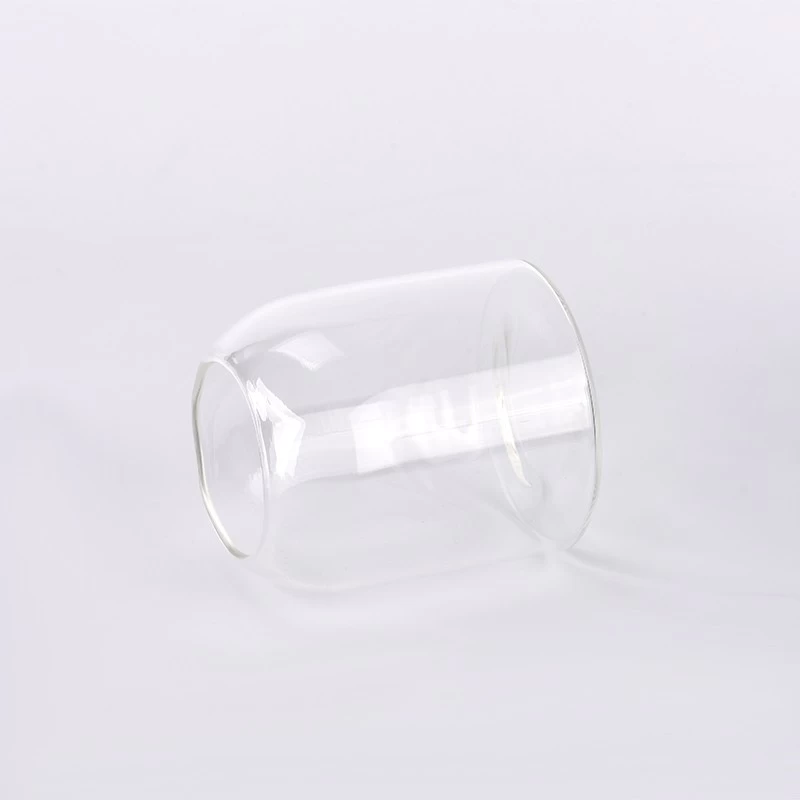 Supplier 500ml clear round glass candle jar with home decor