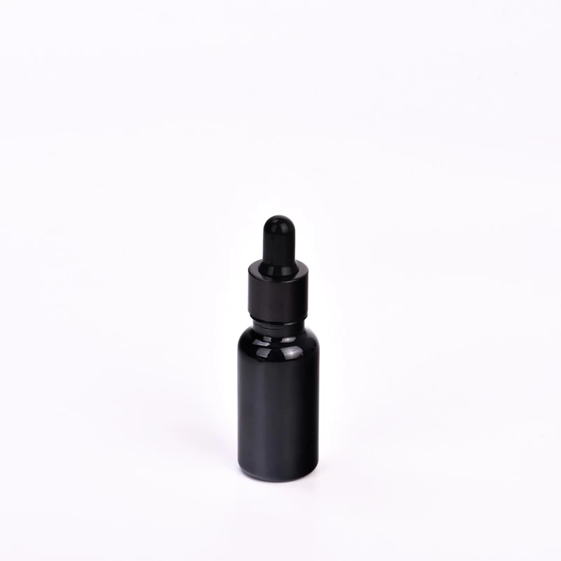 20ml matte black glass dropper bottle wholesale