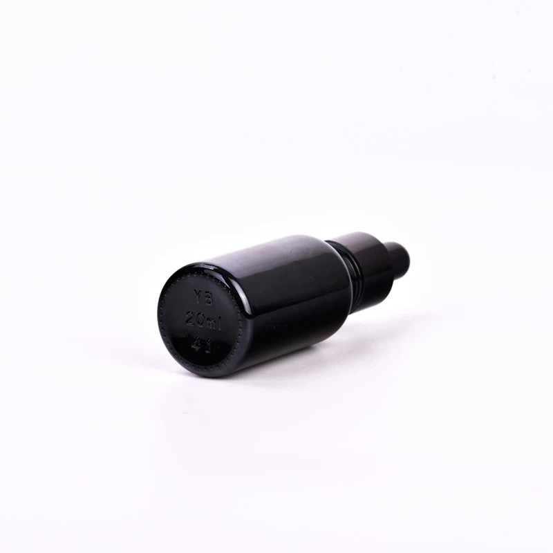 20ml matte black glass dropper bottle wholesale