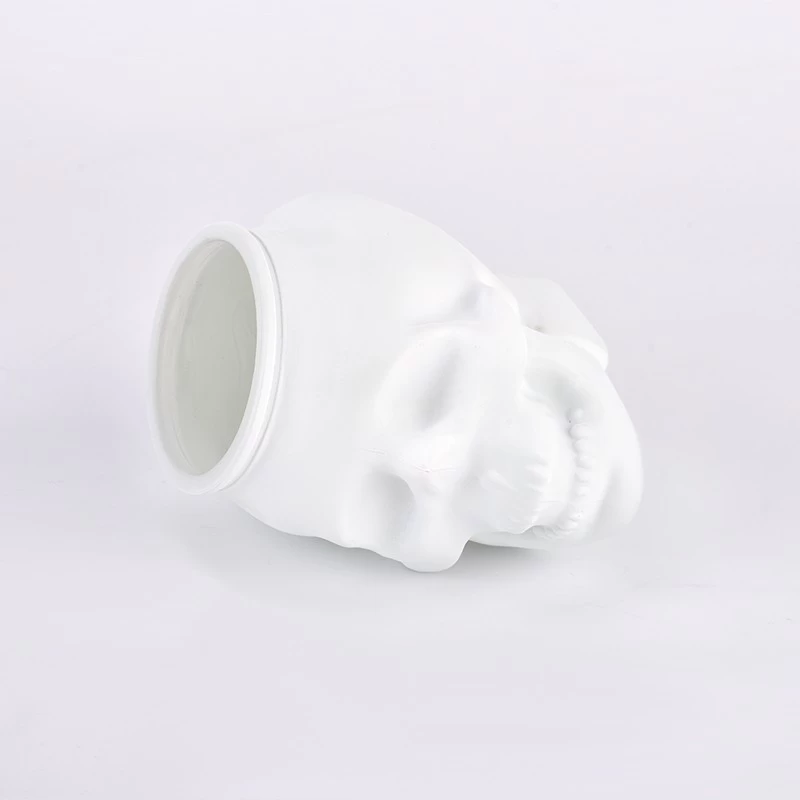  Unique matte skull glass candle jar wholesale 