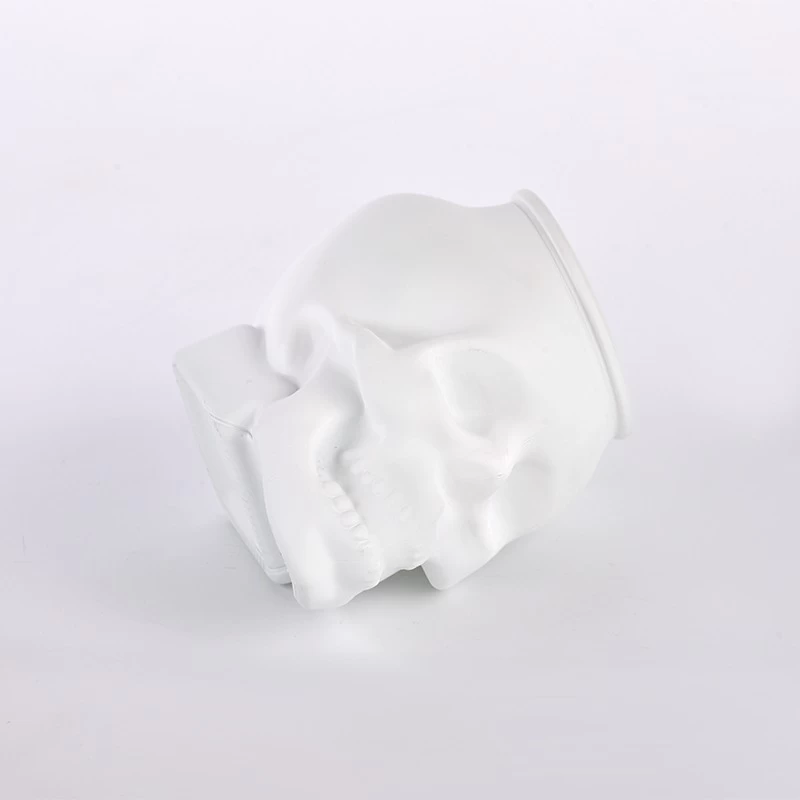  Unique matte skull glass candle jar wholesale 